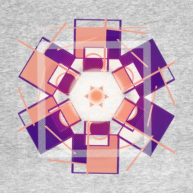 Geometric purple abstract modern by carolsalazar